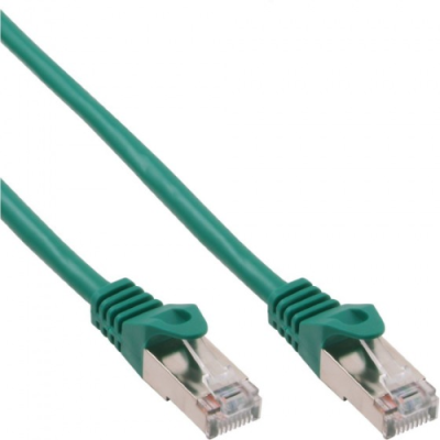 InLine Cavo Patch LAN. SF/UTP. Cat.5e. guaina PVC. CU (100% rame). verde. 10m
