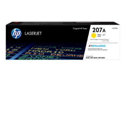 HP TONER 207A. GIALLO. 1250 PAG. PER Pro M255dw. M282nw. M283fdn. M283fdw