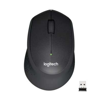 LOGITECH MOUSE M330 WIRELESS ERGONIMICO. 2 TASTI NERO