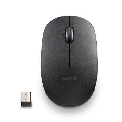 NGS MOUSE WIRELESS 2.4 GHZ.CON ROTELLA. SILENZIOSO. USB NANO. NERO