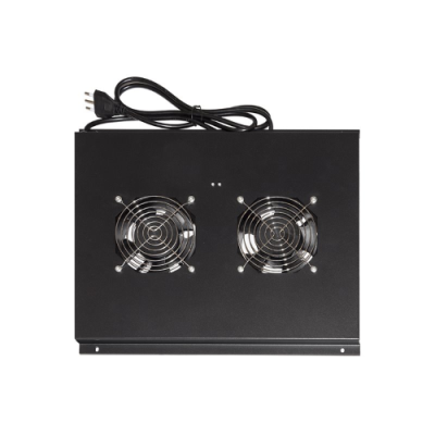 ARMADIO RACK KIT 4 VENTOLE CON TERM OSTATO PER ARMADI RACK 22/24U NERO