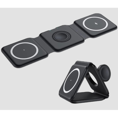 TAP 3IN1 15W COMPAT.MAGSAFE NERO DUDUU FOLDE COMPAT.MAGSAFE NERO