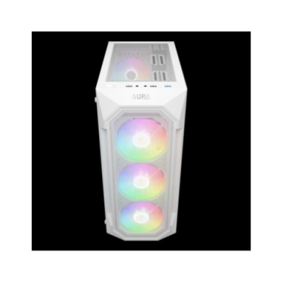GAMDIAS CASE MID TOWER AURA GC1 ELITE WHITE 4*120mm ARGB FAN TG MESH