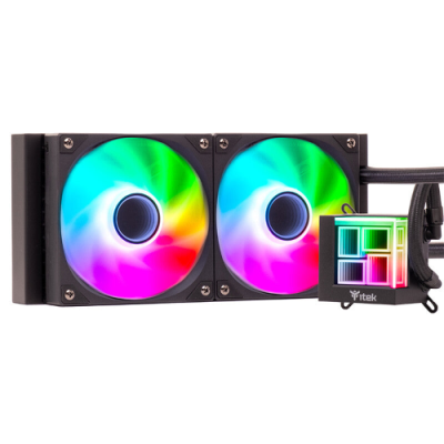 Dissipatore a liquido HYDRO CUBE 240B - 240mm- Skt Universale- PWM fan- ARGB