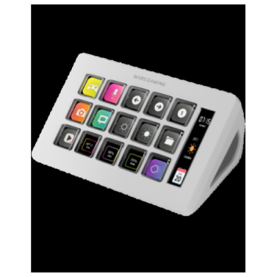 MARSGAMING MSD-One. Control Deck Slim. 15 Tasti LCD Personalizzabili. Display LCD Ampliato. Software di Controllo e Plug-in. Control Deck Compatto con Design Ergonomico Slim. Windows e MacOS. White