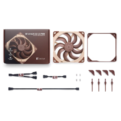 Noctua NF-A14x25 G2 LS-PWM. Ventola da 140 mm. 4-Pin