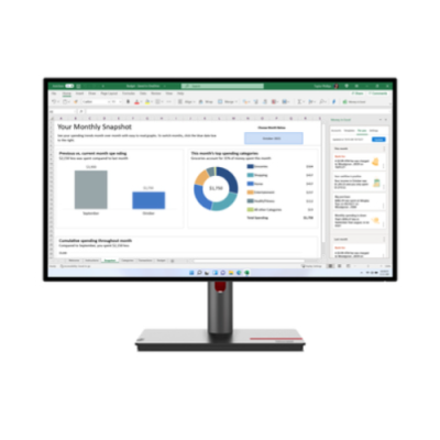 LENOVO MONITOR 27 LED IPS 16:9 QHD 4MS 350 CDM. PIVOT. USB-C. DP/HDMI. MULTIMEDIALE. P27h-30