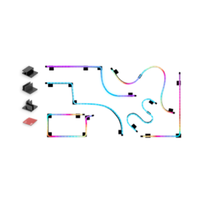 Mars Gaming MLT-TWO. 2x Striscie LED NEON ARGB 400 mm. 5V 3 Pin con Hub e MB ARGB