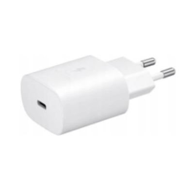 Samsung caricatore bianco per smartphone da 25w con uscita USB-C