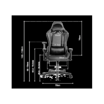 MARSGAMING SEDIA GAMING MGC-PRO PK PELLE NERA & ROSA