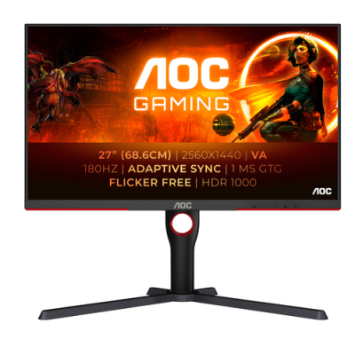 AOC MONITOR GAMING 27 LED VA 16:9 5MS 700CDM 180 HZ PIVOT HDMI/DP