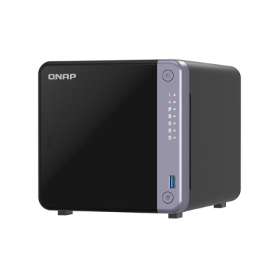 QNAP NAS - 4-BAY 3.5` DESKTOP NAS. AL524 4C 2.0GHZ. 4GB DDR4 RAM (MAX 16GB). 1 X 10GBE SFP+. 2 X 2.5