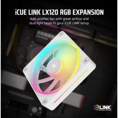 CORSAIR iCUE LINK LX120 RGB X1 WHITE