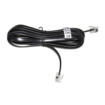 CAVO TELEFONICO PIATTO RJ12 6P6C NERO 2MT