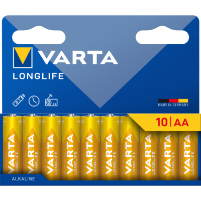 BATTERIA STILO AA 1.5V LR06 LONG LIFE 10PZ MEGAPACK