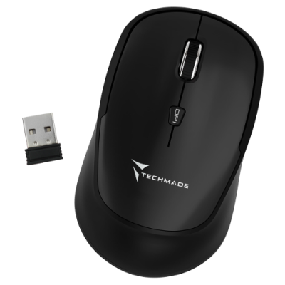 MOUSE WIRELESS NERO TECHMADE TM-XJ35-BK