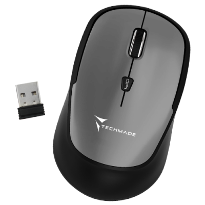 MOUSE WIRELESS GRAY TECHMADE TM-XJ3 5-GY