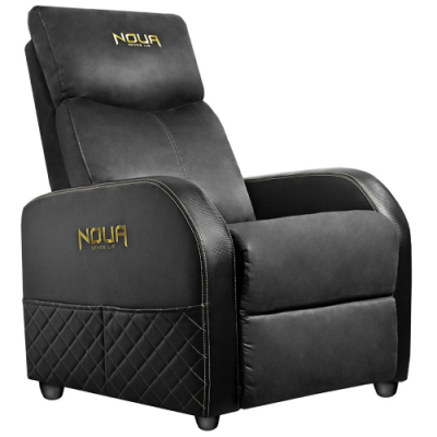 NOUA POLTRONA SOFA GAMING. ARES ROYAL GOLD SCHIENALE RECLINABILE CON POGGIAPIEDI