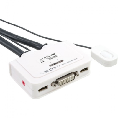 InLine KVM Switch. 2 porte. USB DVI. Audio. all-in-one