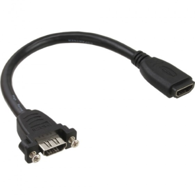 InLine Adattatore HDMI femmina a HDMI femmina. montaggio pannello. cavo 0.2m