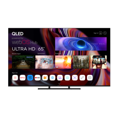 INNOHIT SMART TV 65` 4K UHD QLED BORDERLESS WEBOS THINQAI MAGIC REMOTE STAND CENTRALE