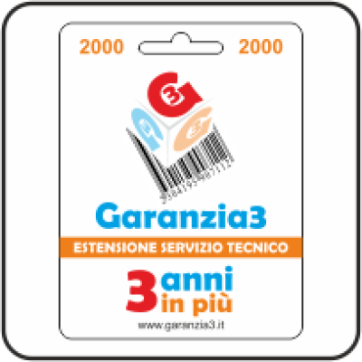 Garanzia 3 Estensione, 3 anni in più sui tuoi prodotti fino ad un massimale di € 2000,00