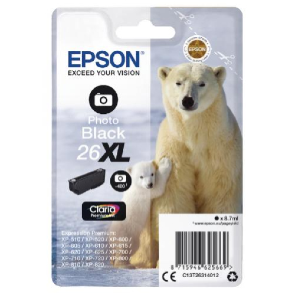 epson-cart-ink-nero-foto-per-xp-600605700800-serie-26xlorso-polare