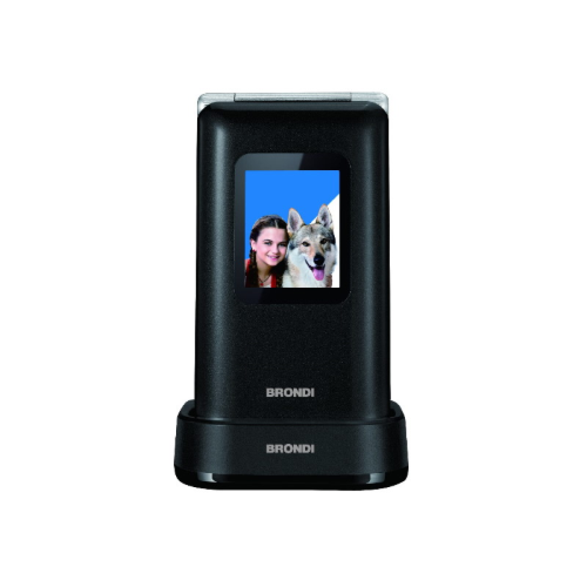 brondi-amico-prezioso-45-cm-177quot-nero-metallico-telefono-cellulare-basico