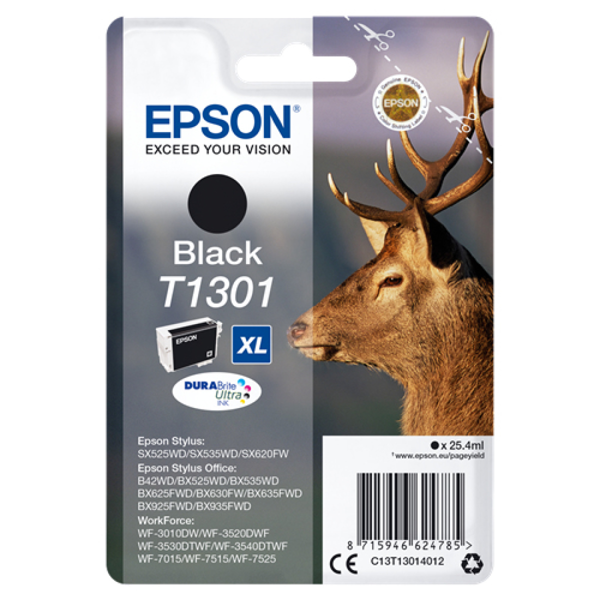epson-cart-ink-nero-per-sx525620fw-bx525wd625fwd925fwd-b42wd-taglia-xl-serie-cervo