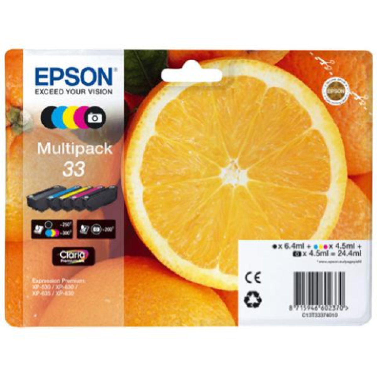 cartucce-epson-33-arancia-multipack-nero-e-colori