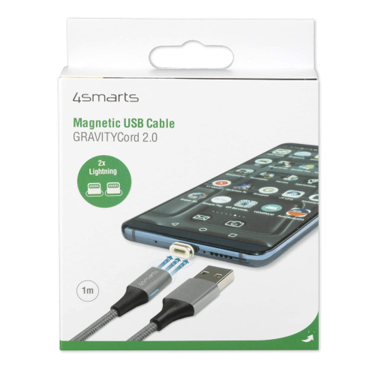 cavo-magnetico-usb-gravitycord-20-1m-grigio-con-due-connettori-lightning
