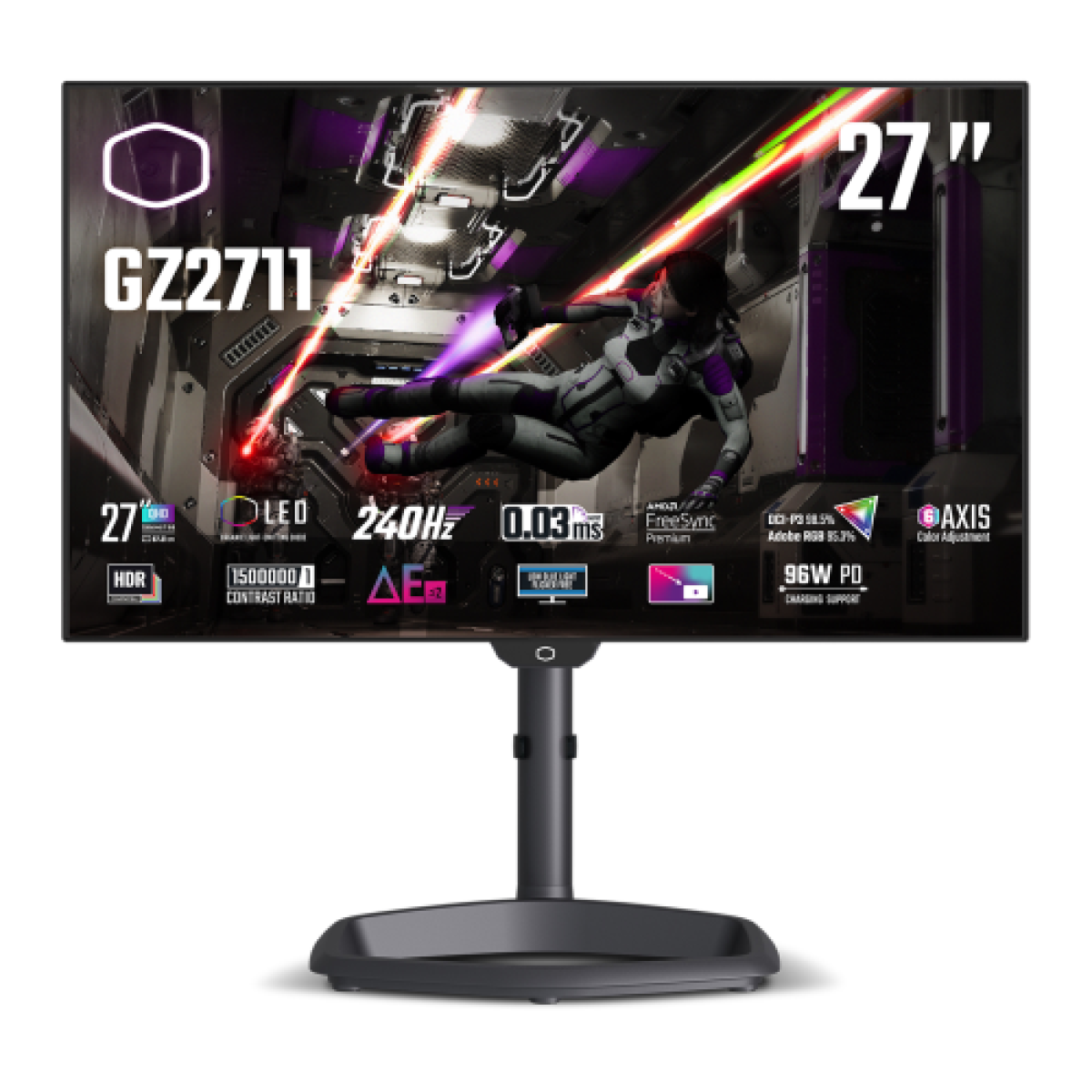 cooler-master-monitor-gaming-27-oled-169-qhd-03-ms-240hz-dci-p3-985-adobe-rgb-953-pivot-usb-c-dock-dphdmi-multimediale-tempest-gz2711