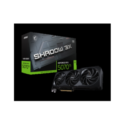 MSI VGA GEFORCE RTX 5070 TI. RTX 5070 TI 16G SHADOW 3X OC. 16GB GDDR7. HDMI/DP*3. TRIPLE FAN/OC. BUL