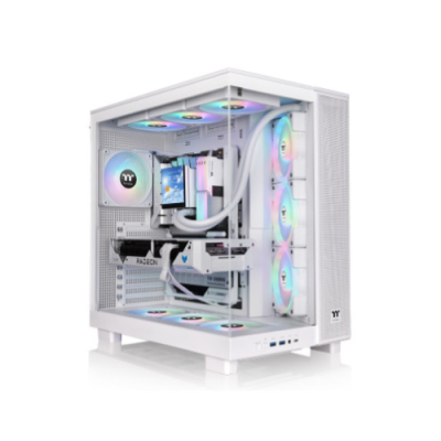 THERMALTAKE CASE M.TOWER VIEW 380 XL 2*TG ARGB SNOW 4*120MM FAN