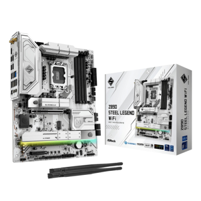 MB ASROCK 1851 Z890 STEEL LEGEND WIFI- 4*DDR5- 4*SATA3- 4*M.2- HDMI- TYPE-C- WI FI 7- BT5- DP- ATX