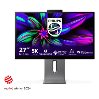 PHILIPS MONITOR 27 LED IPS 5K UHD 16:9 4MS 500 CDM. PIVOT. USB-C HUB. HDMI. MULTIMEDIALE
