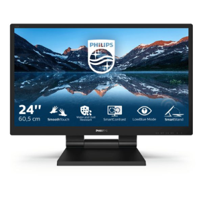 PHILIPS MONITOR TOUCH 23.8 LED IPS 16:9 FHD 5MS 250CDM. VGA/DVI/DP/HDMI. IP54. MULTIMEDIALE