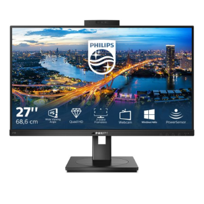 PHILIPS MONITOR 27 LED IPS 16:9 2K 4MS 300 CDM. WEBCAM DVI/DP/HDMI. PIVOT. MULTIMEDIALE