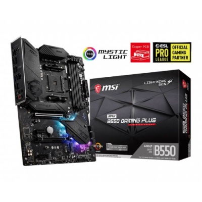 MSI MB AMD B550 GAMING. MPG B550 GAM PLUS. AM4. 4DDR4. 2M2 6SATA3