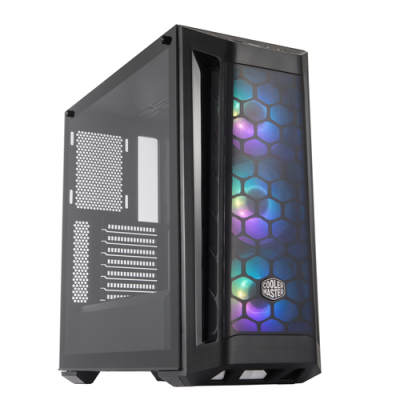 Case MasterBox MB511 ARGB- 2xCombo 2.5`/3.5`-5xSSD- 3x 120 ARGB fans-incl. controller-Radiator Support-Temp.Glass Side P.-NO PSU