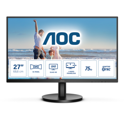 AOC MONITOR 27 LED VA QHD 16:9 4MS 300 CDM. DP/HDMI. MULTIMEDIALE