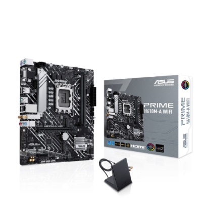 MB Asus 1700 Intel PRIME H610M-A WIFI- PCIe4- M.2- 2xDDR5- HDMI- DP- VGA- SATA3- USB3.2 Gen1- mATX