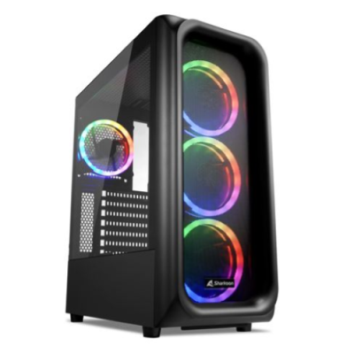 SHARKOON CASE TK5M RGB ATX 1XUSB 3.2. 2XUSB 3.0. VETRO TEMPERATO. 3X120MM FAN FRONT