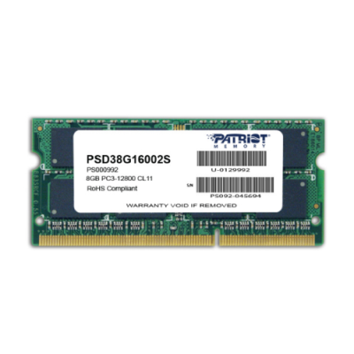 PATRIOT RAM SODIMM 8GB DDR3 1600MHZ