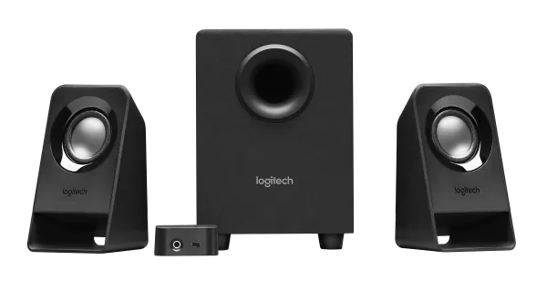 Casse logitech retail z213 7w rms 2x1,5w-satelliti + 1x4w-subwoofer 2.1 speaker con telecomando a cavo