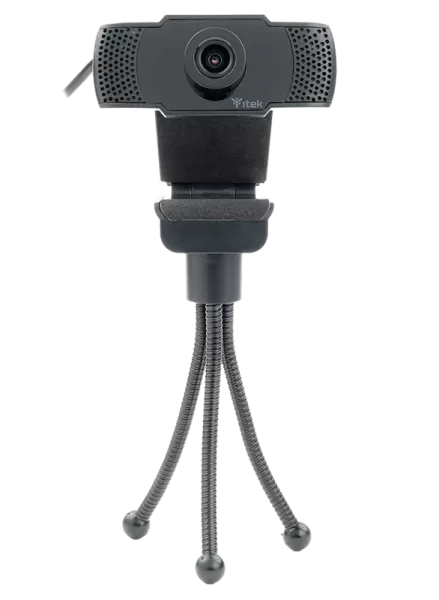 Webcam con microfono w300 - full hd, 30fps, usb, treppiede