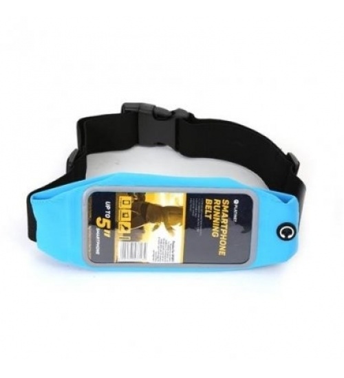Cintura elastica porta smartphone  per corsa e sport di colore blu