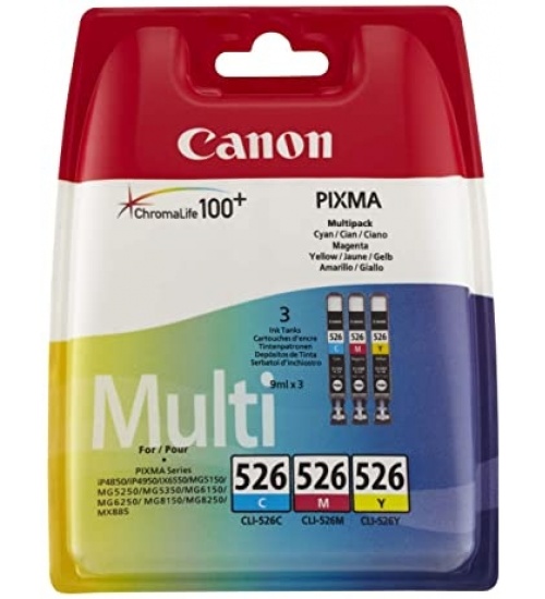 Cartucce per Canon CLI-526 Multipack ciano, magenta, giallo