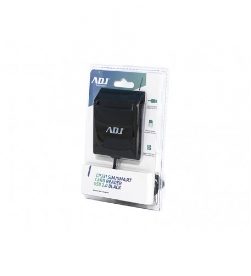 Sim / Smart Card Reader Esterno ADJ CR231 - Lunghezza del cavo 1.5m - Colore Nero