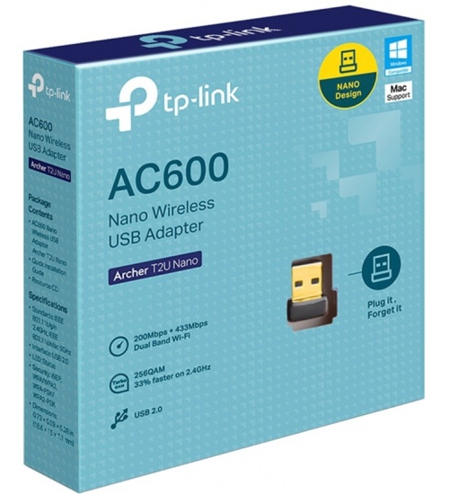 Scheda wireless USB TP-Link Archer T2U Nano AC600